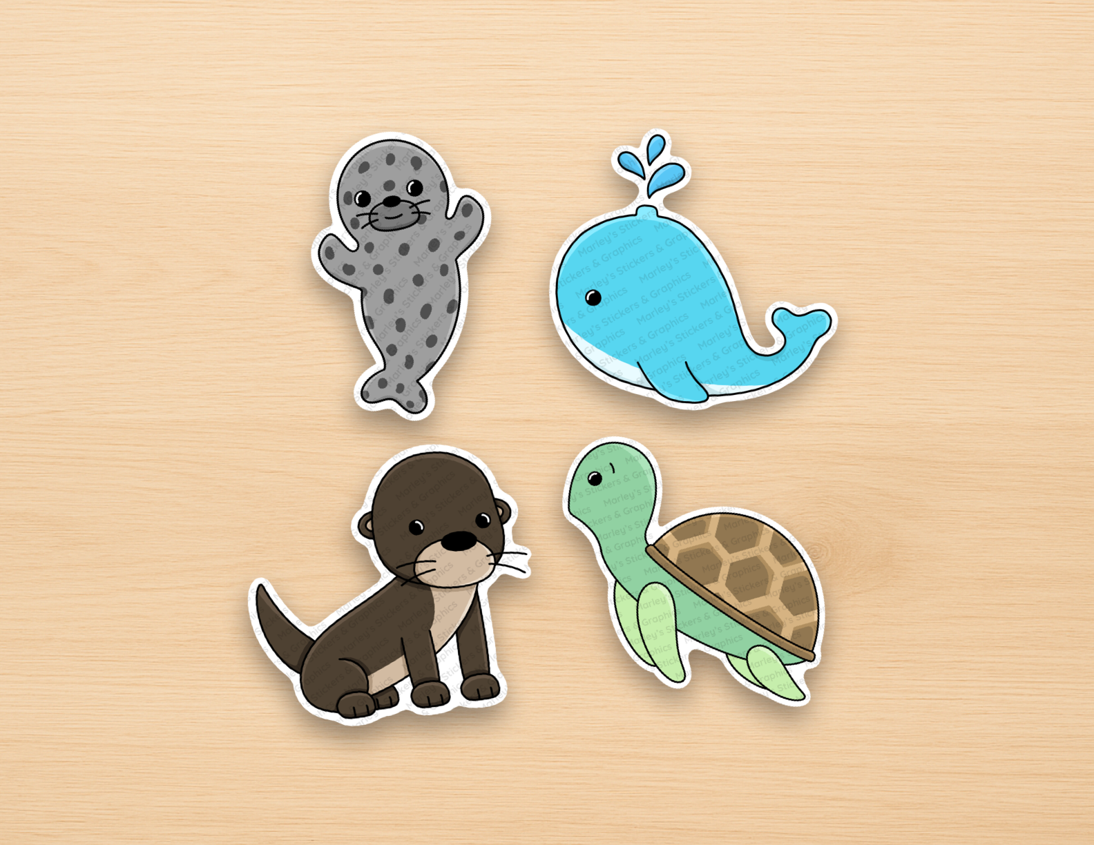 Atlantic Ocean Critters Sticker Pack