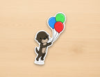 Lucy with Balloons Sticker