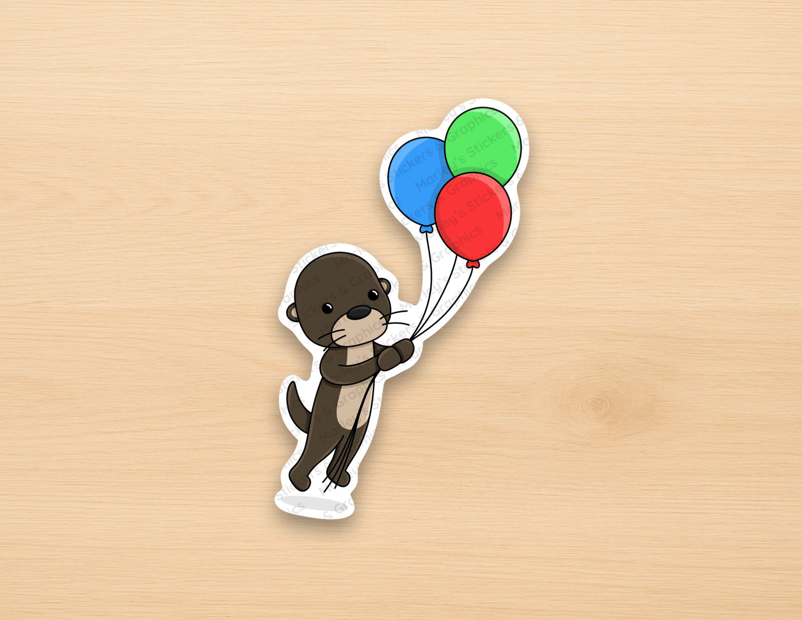 Lucy with Balloons Sticker