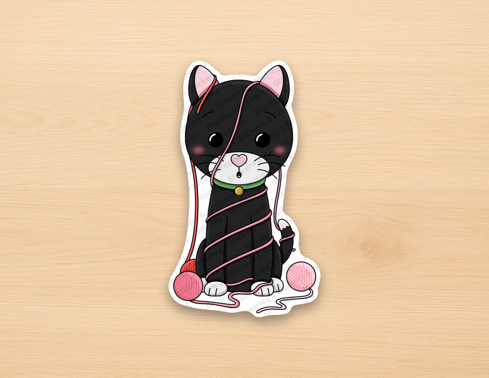 Taco Tangled in Yarn Sticker