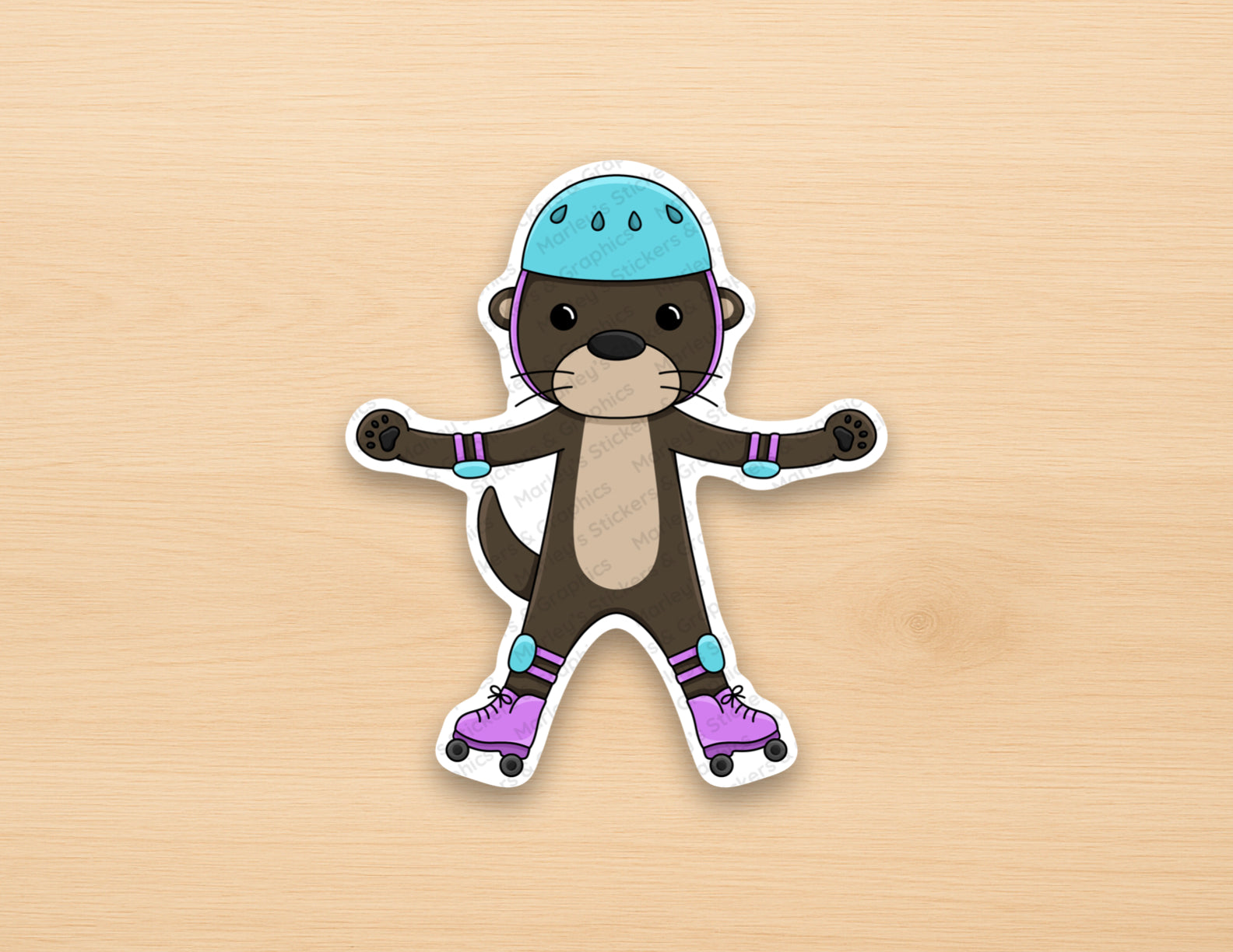Lucy Rollerblading Sticker