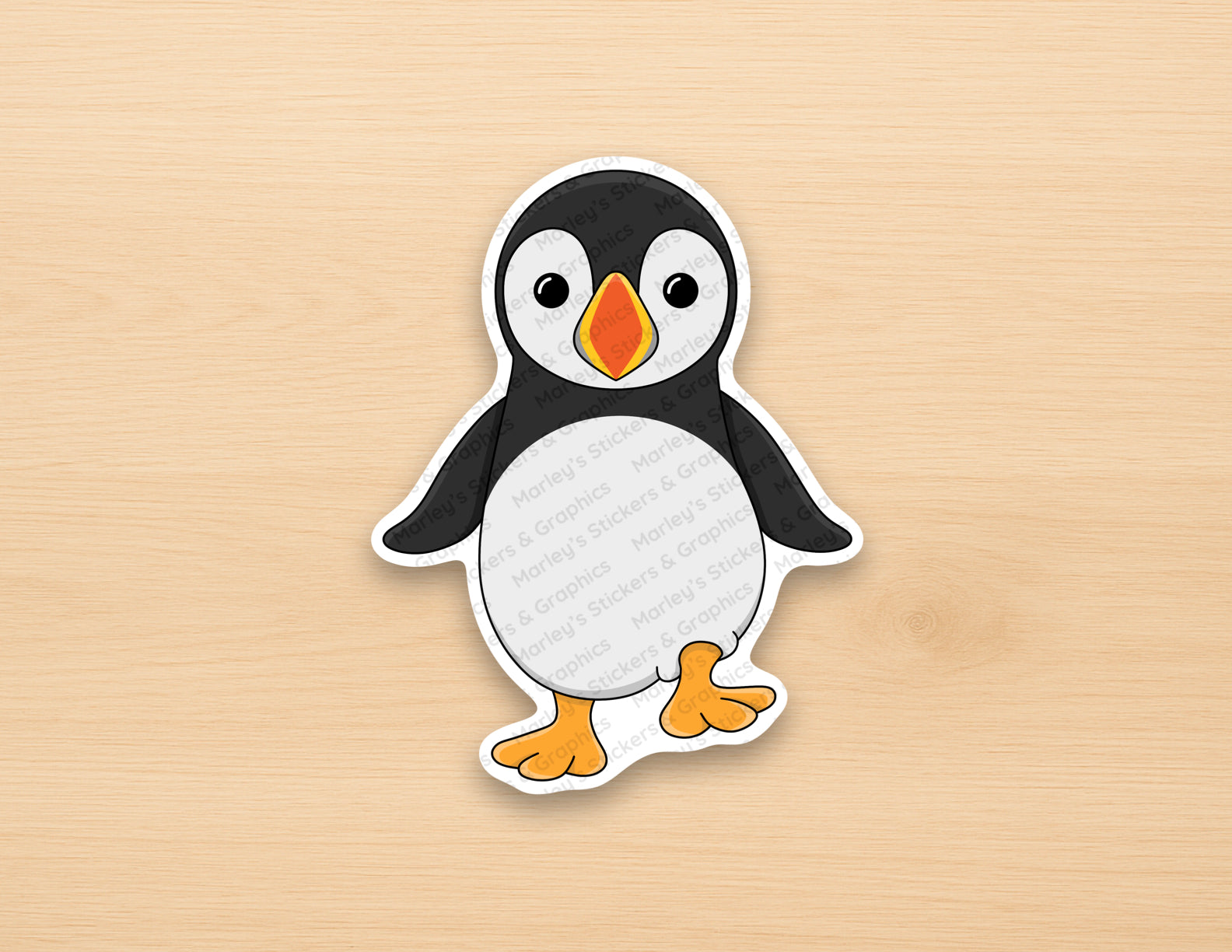 Puffer Waddling Sticker