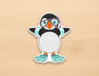 Puffer Swimming Sticker