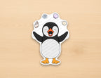 Puffer Juggling Shells Sticker
