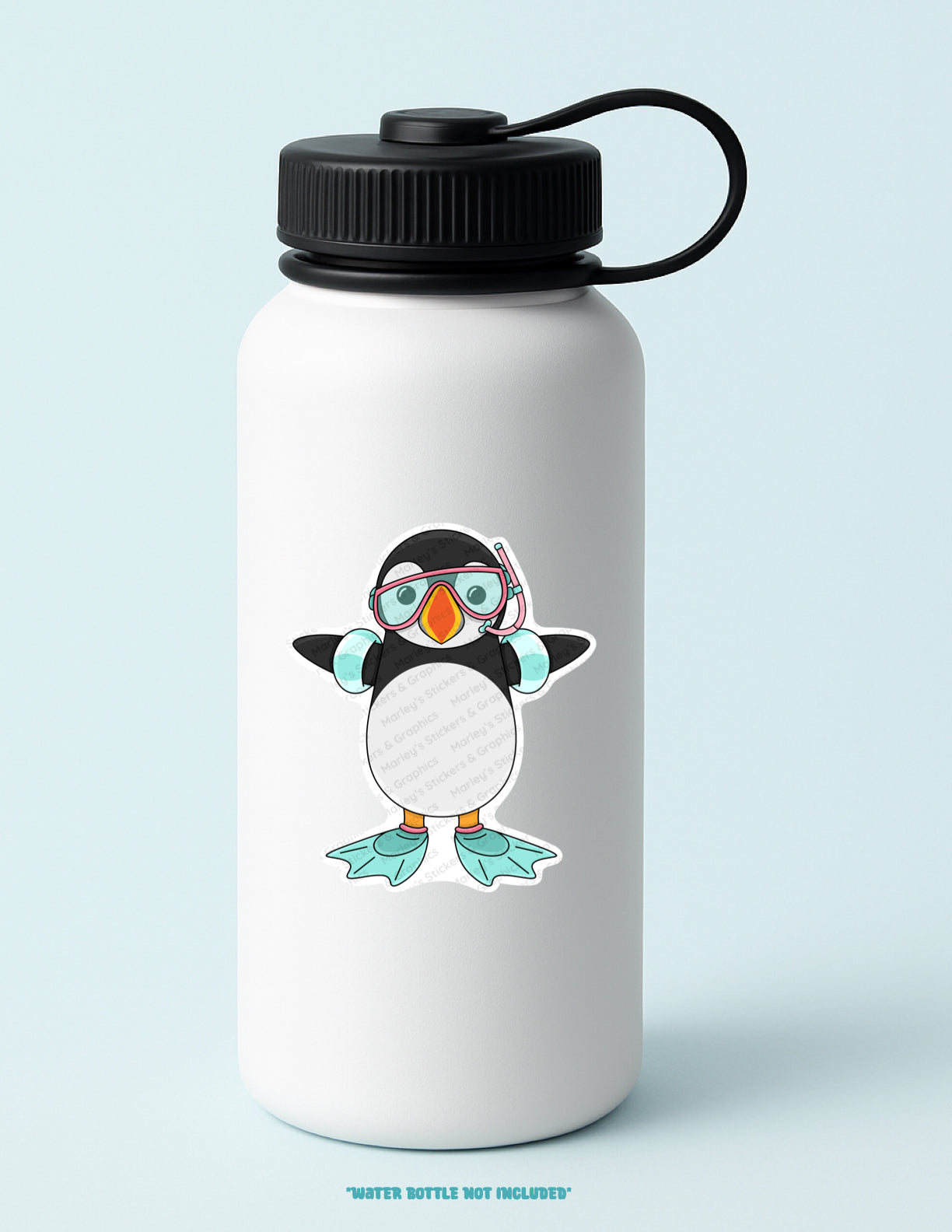 Puffer Swimming Sticker