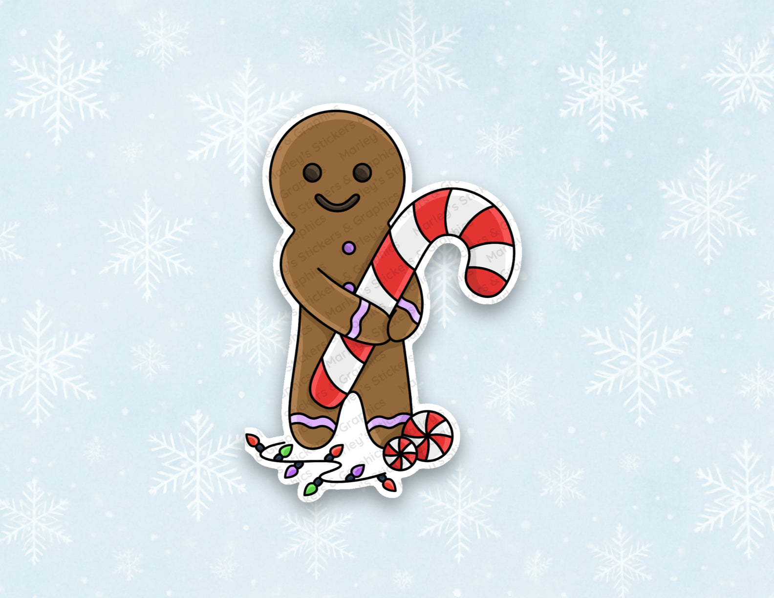 Gingerbread Man Sticker