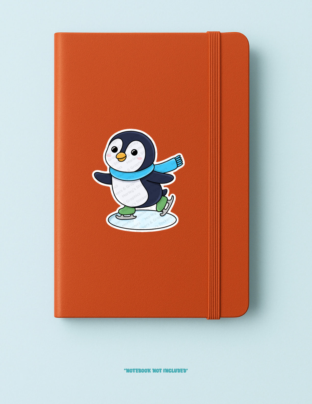 Skating Penguin Sticker