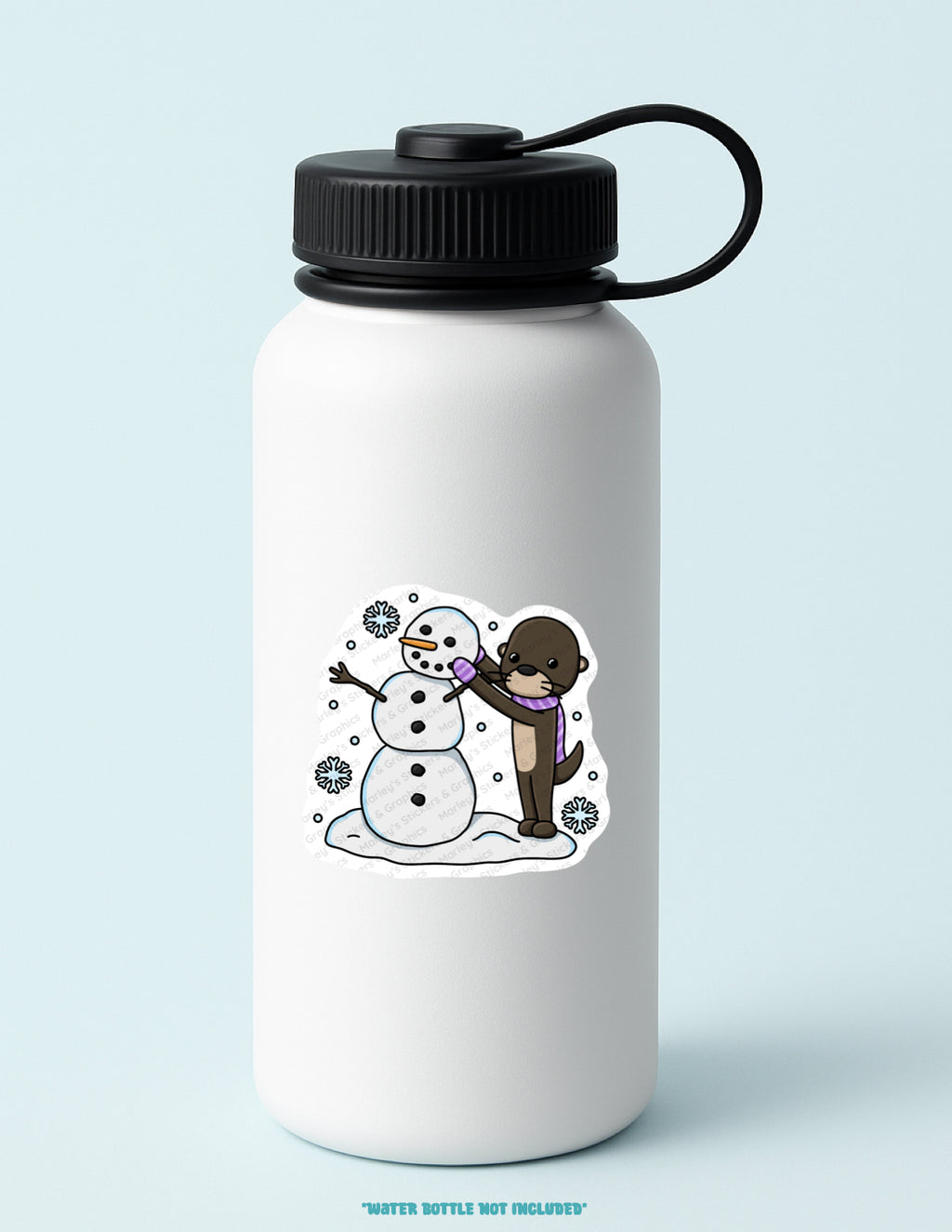 Lucy Building a Snowman Sticker