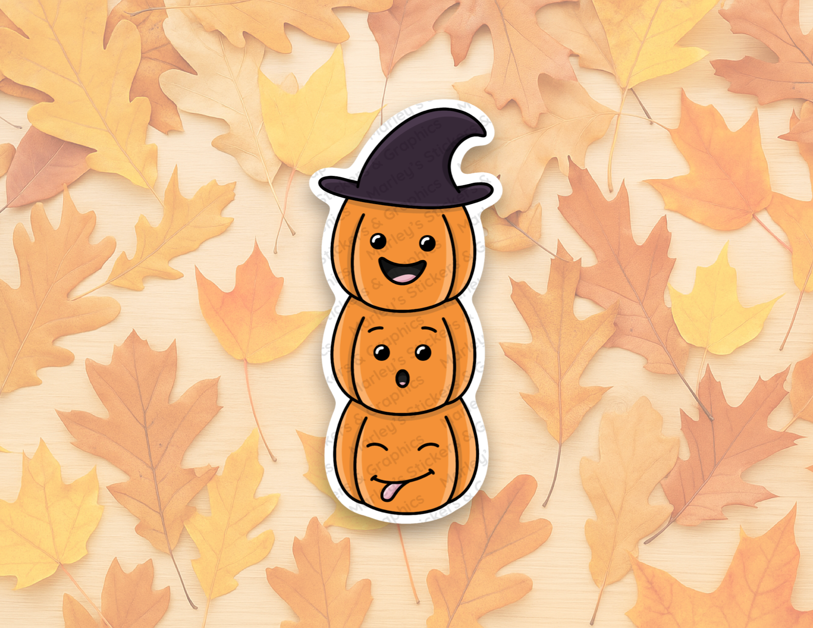 Stacked Pumpkins Sticker