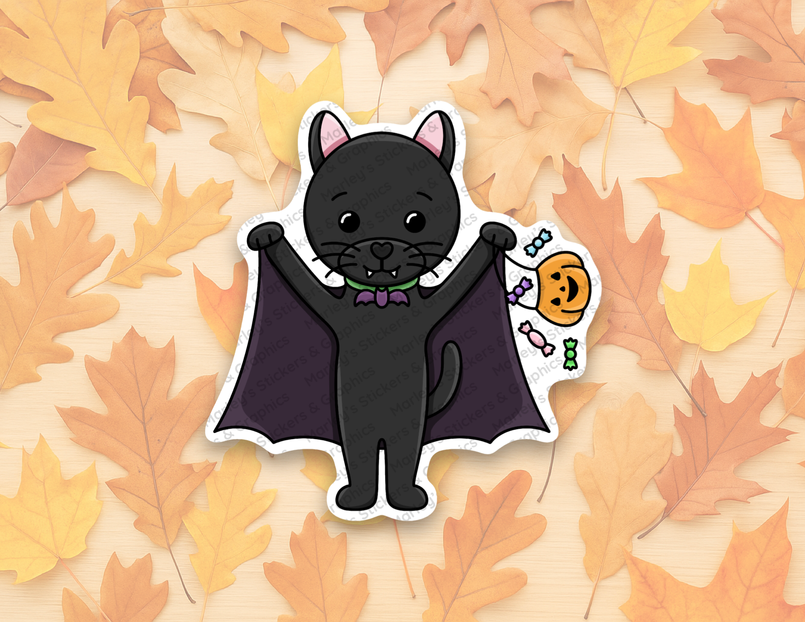 Vampire Cat Sticker
