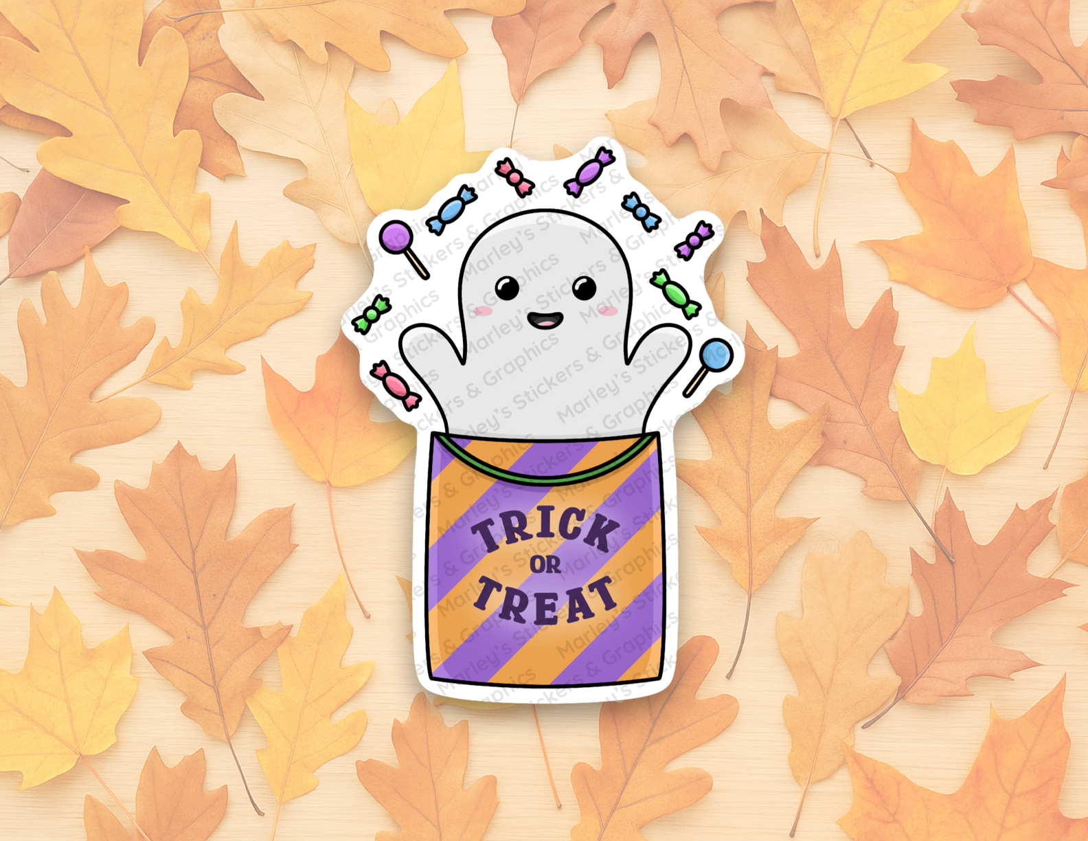 Trick-or-Treat Ghost Sticker