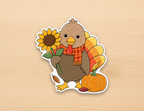 Turkey with a Sunflower Sticker
