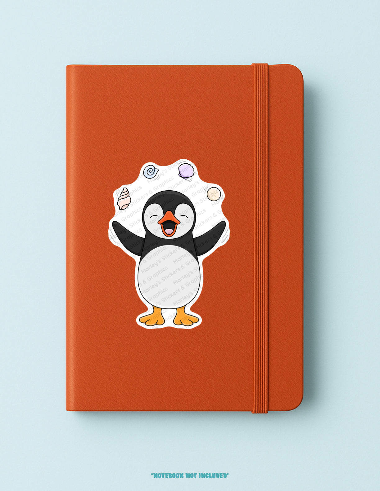 Puffer Juggling Shells Sticker