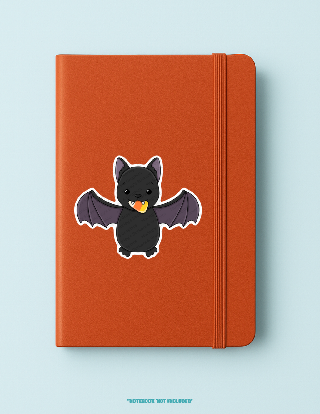 Bat with Candy Corn Sticker