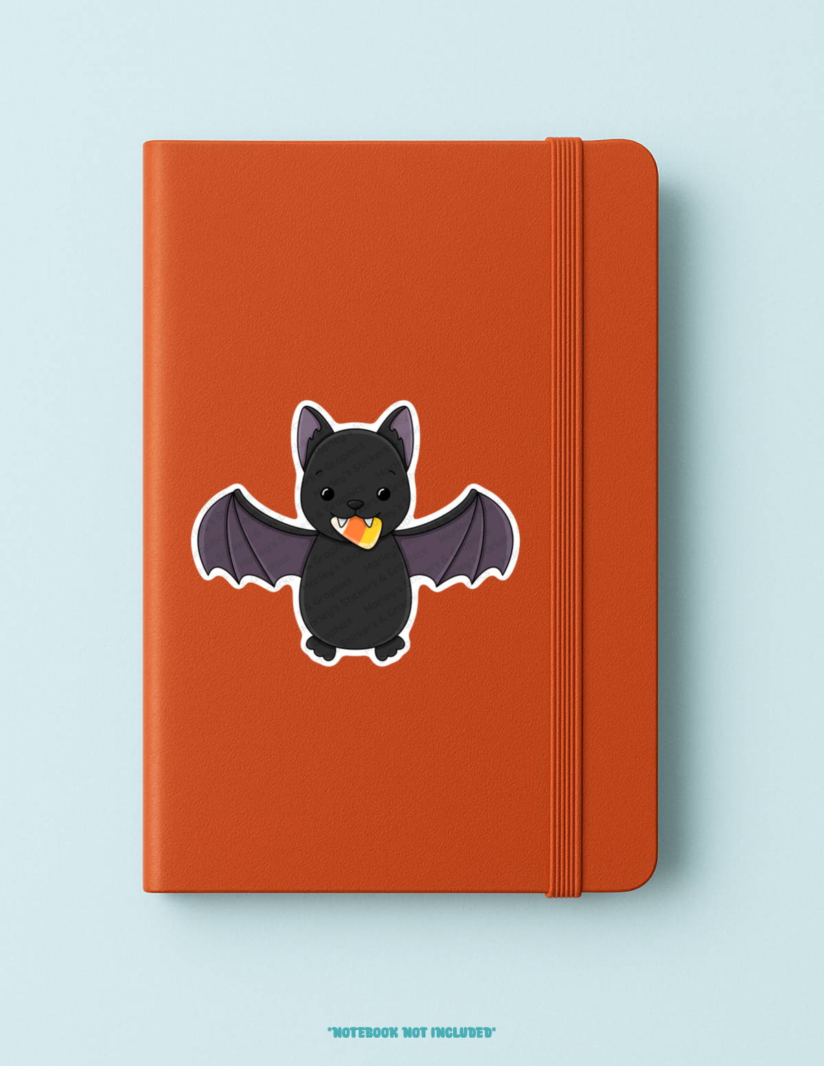 Bat with Candy Corn Sticker