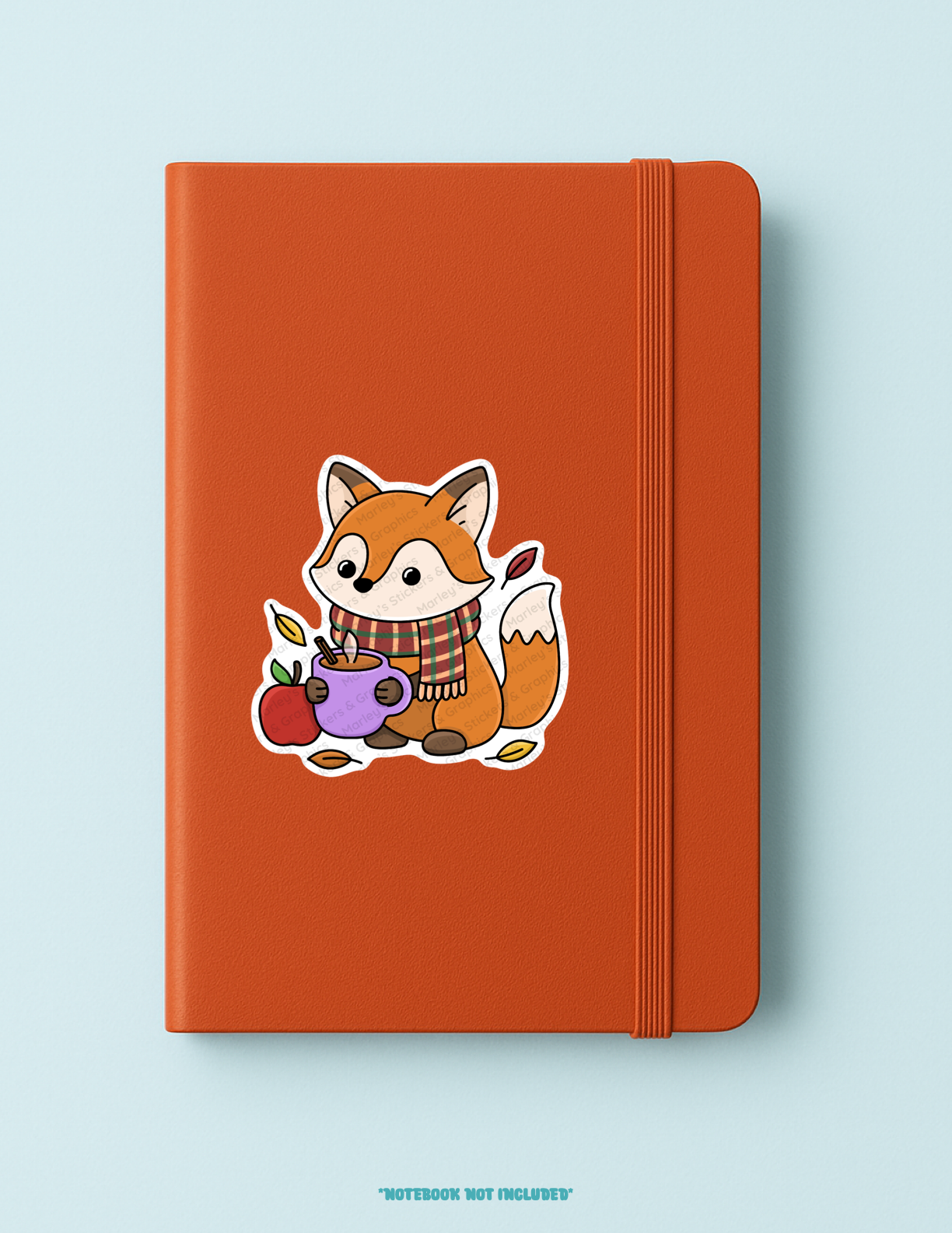 Fox with Apple Cider Sticker