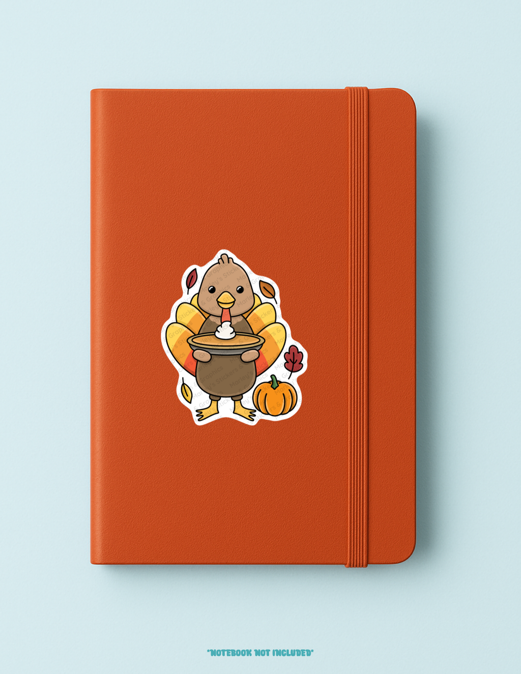 Turkey with Pumpkin Pie Sticker