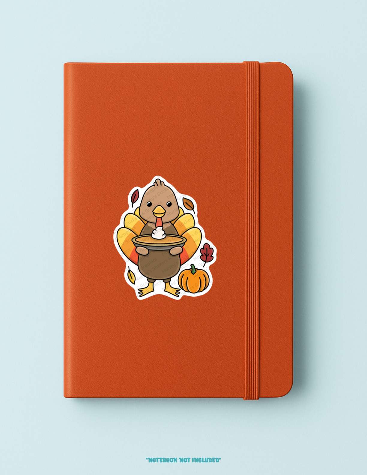 Turkey with Pumpkin Pie Sticker