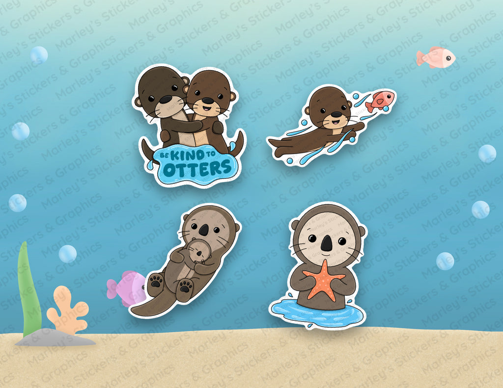 World Otter Day Sticker Pack