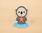 Sea Otter with a Starfish Sticker