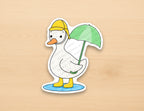 Rainy Day Goose Sticker