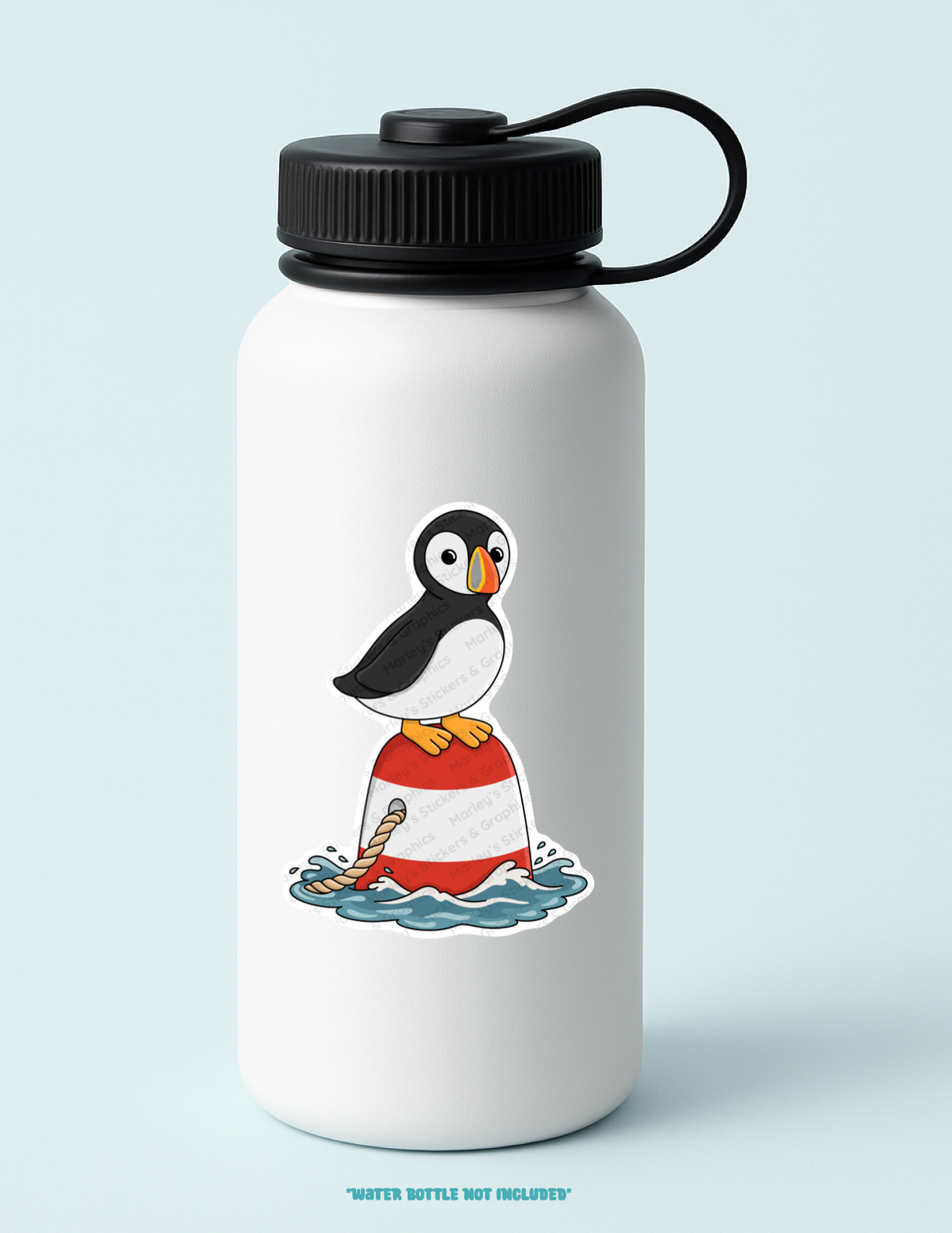 Puffin on a Buoy Sticker