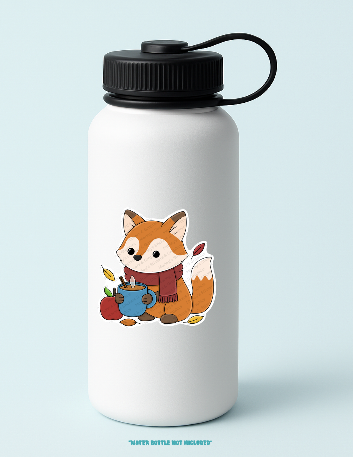 Fox with Apple Cider Sticker