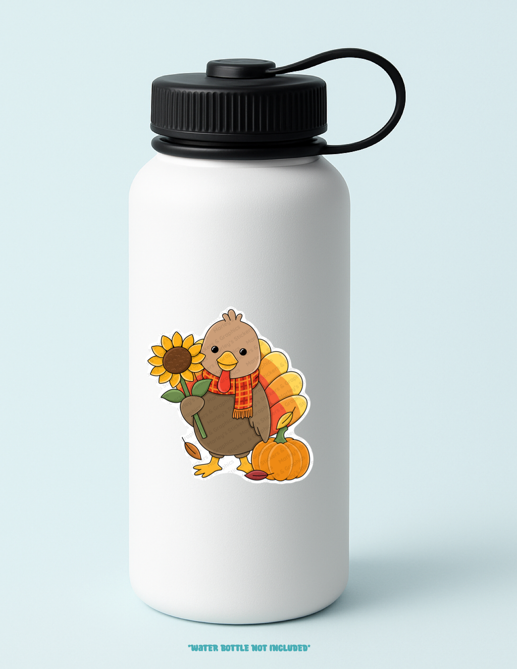 Turkey with a Sunflower Sticker