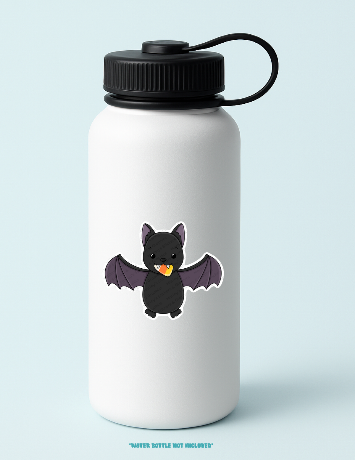 Bat with Candy Corn Sticker