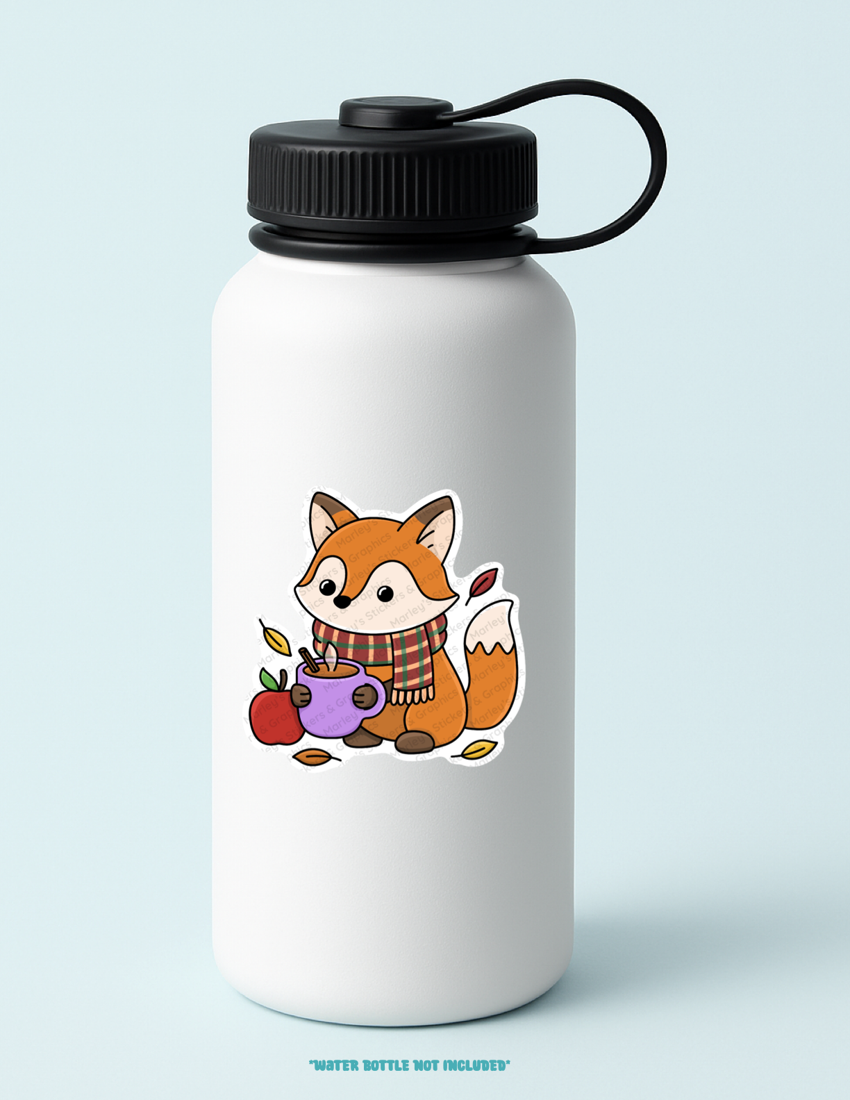 Fox with Apple Cider Sticker