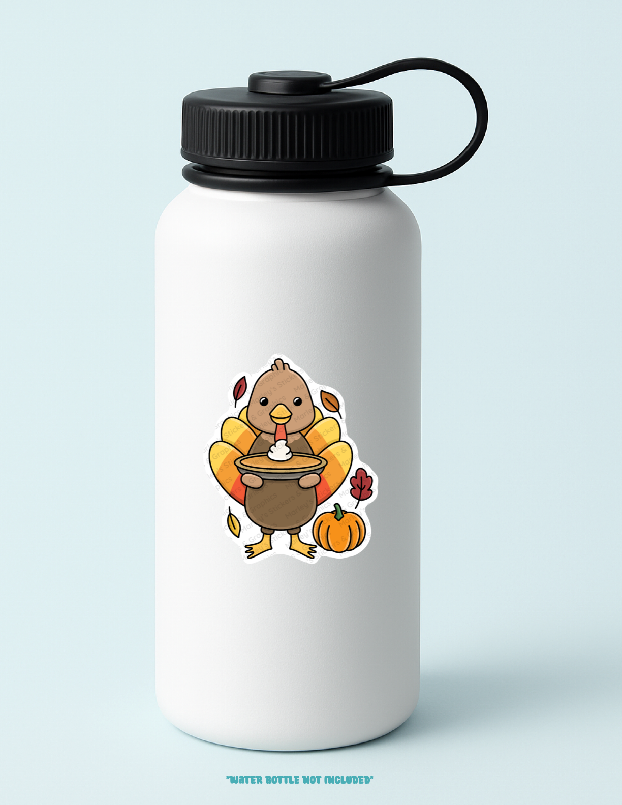 Turkey with Pumpkin Pie Sticker