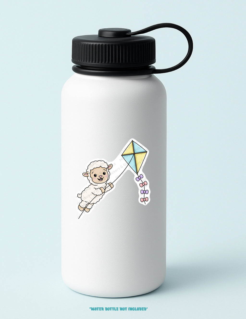 Lamb Flying a Kite Sticker