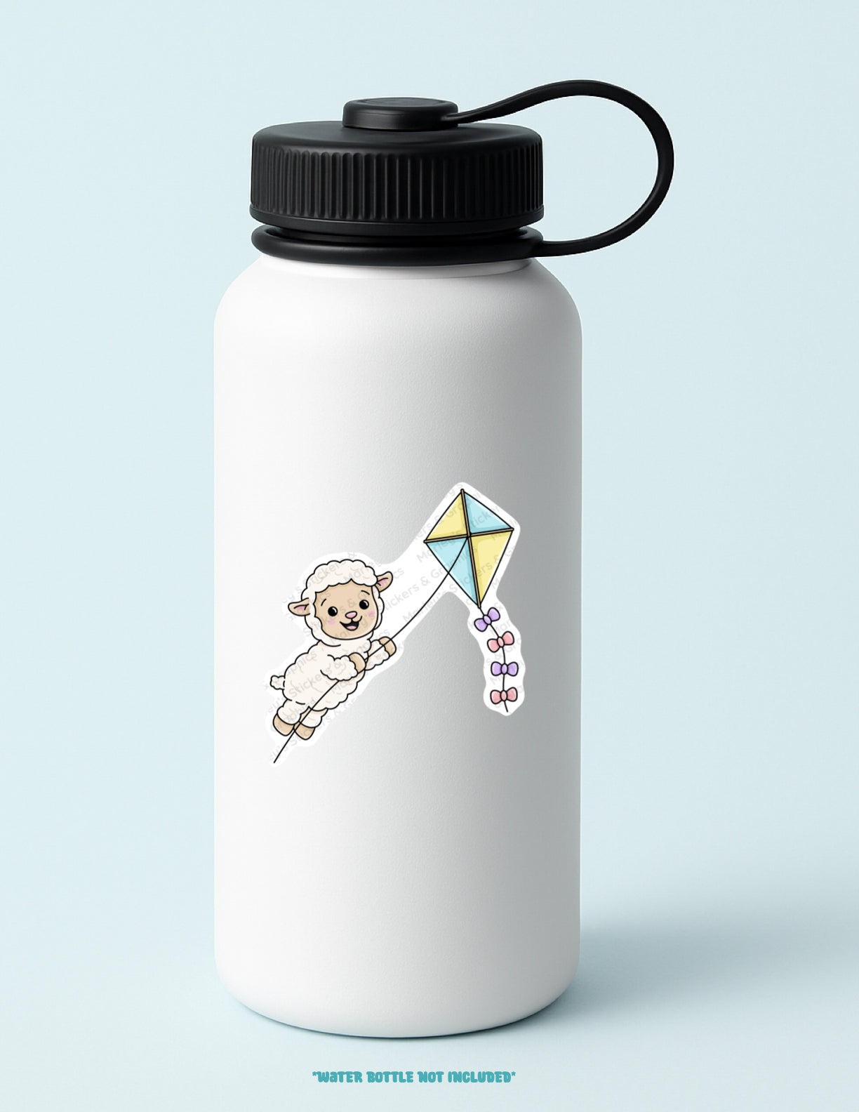 Lamb Flying a Kite Sticker