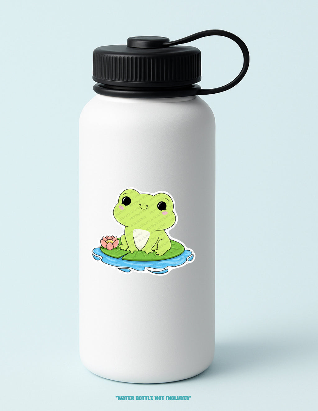 Frog on a Lily Pad Sticker