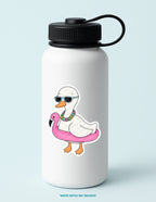 Pool Party Goose Sticker