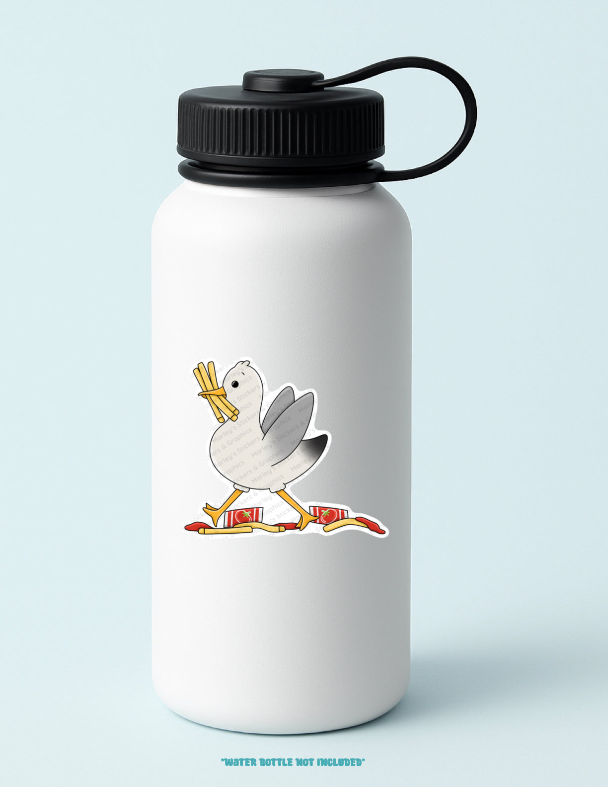 Seagull with Fries Sticker